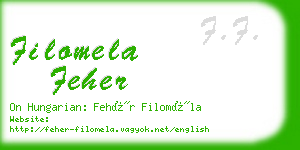 filomela feher business card